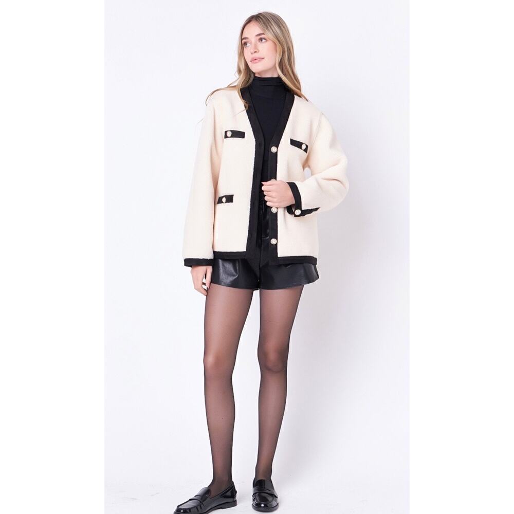 English Factory Woman Shearing Jacket with Buttons, Size XS